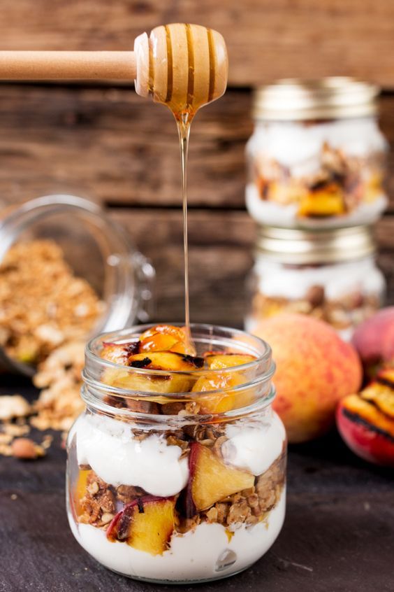 Grilled Peach Breakfast Parfait