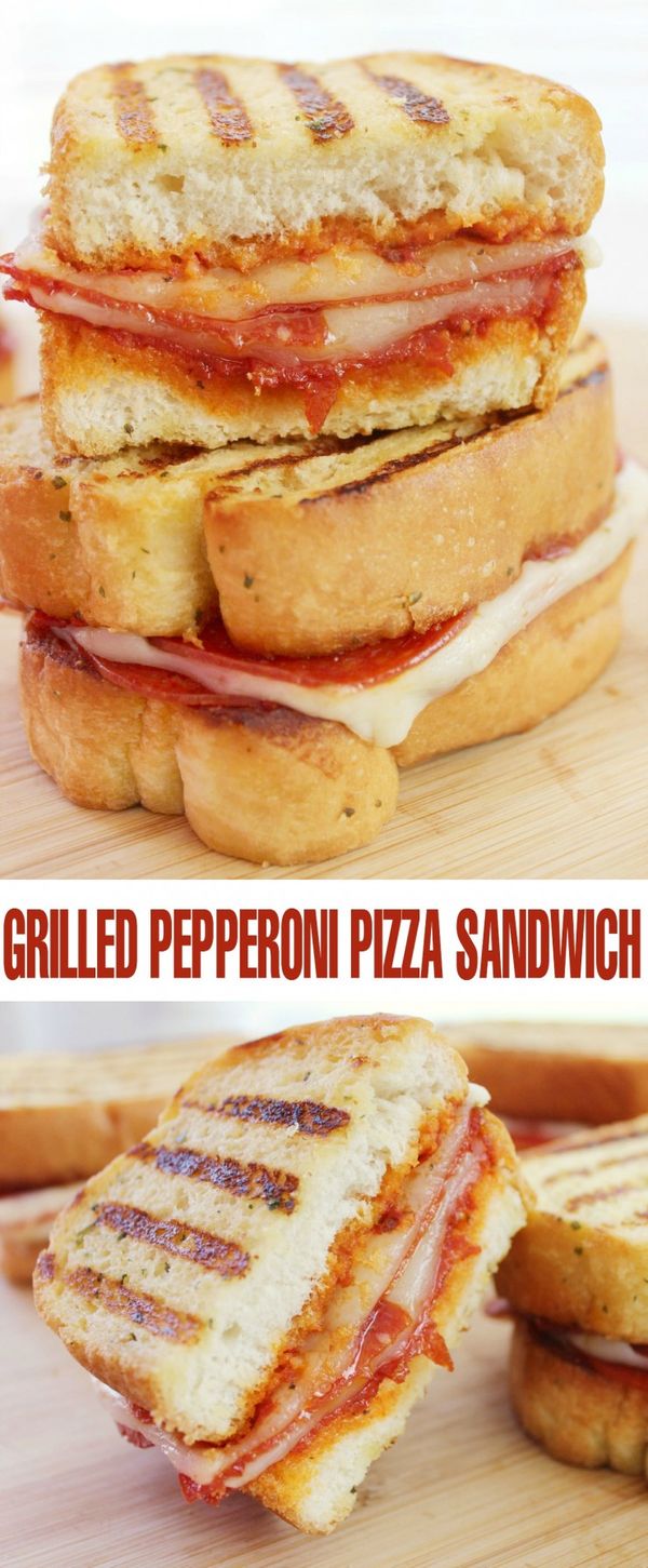 Grilled Pepperoni Pizza Sandwich