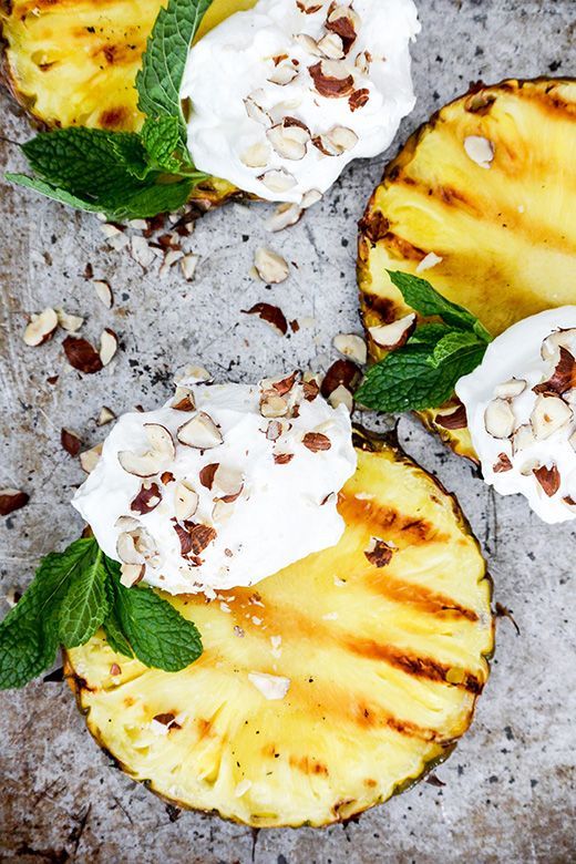 Grilled Pineapple with Coconut Whipped Cream