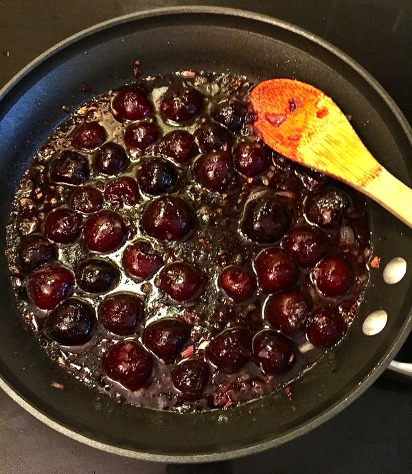 Grilled Pork Tenderloin with Dark Cherry Sauce