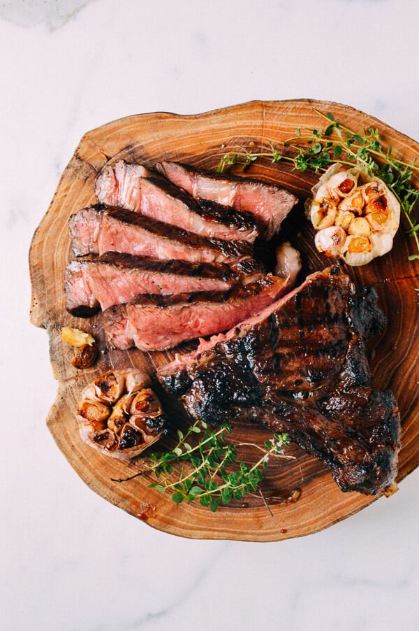 Grilled Ribeye With Soy Butter Glaze