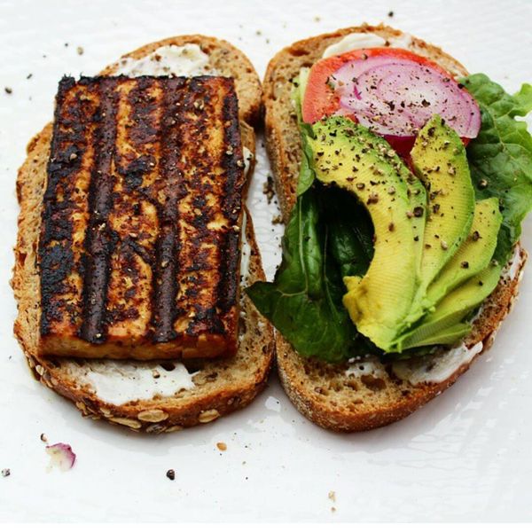 Grilled Sesame Tofu Sandwich