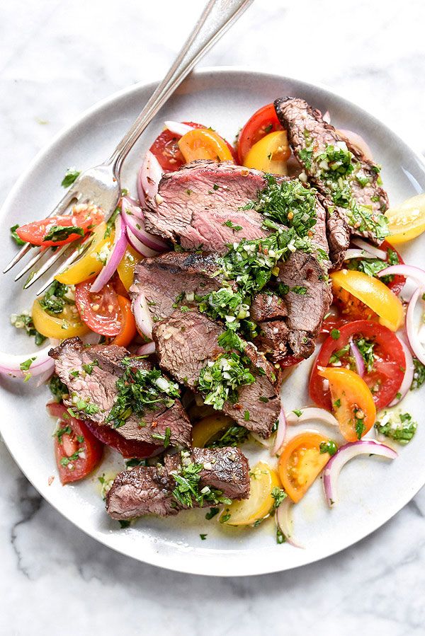 Grilled Skirt Steak with Chimichurri