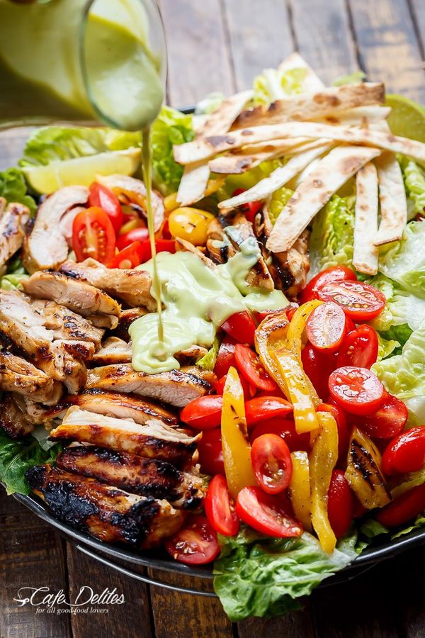 Grilled Tequila Lime Chicken Taco Salad