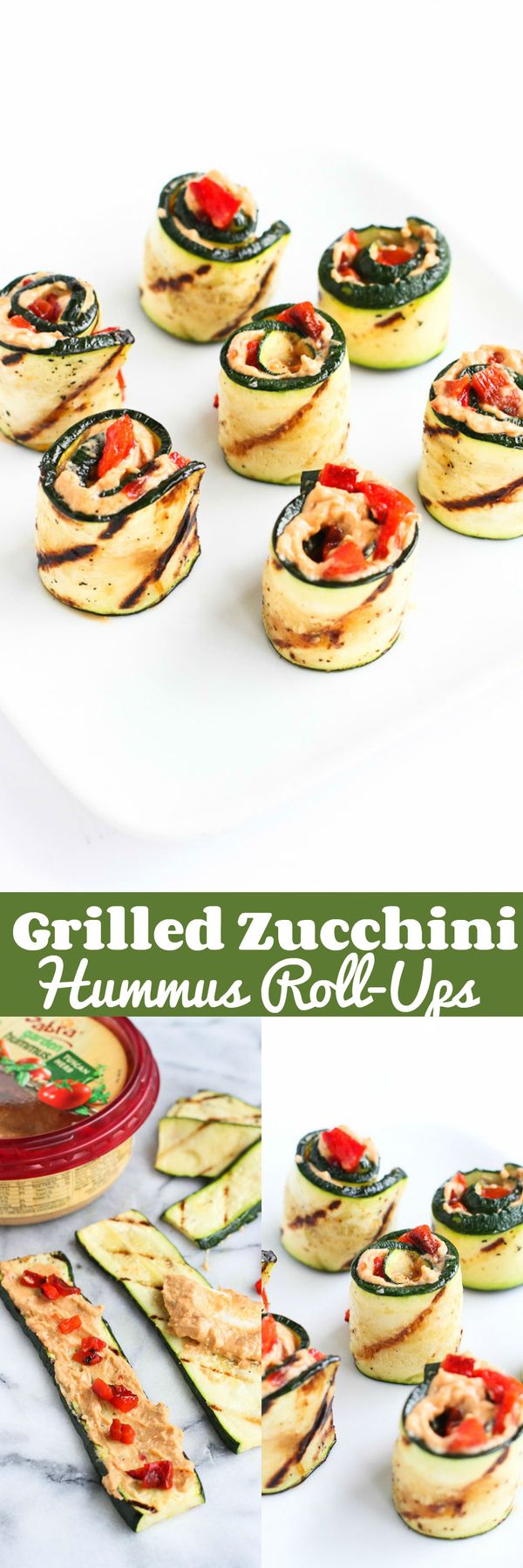 Grilled Zucchini Hummus Roll-Ups