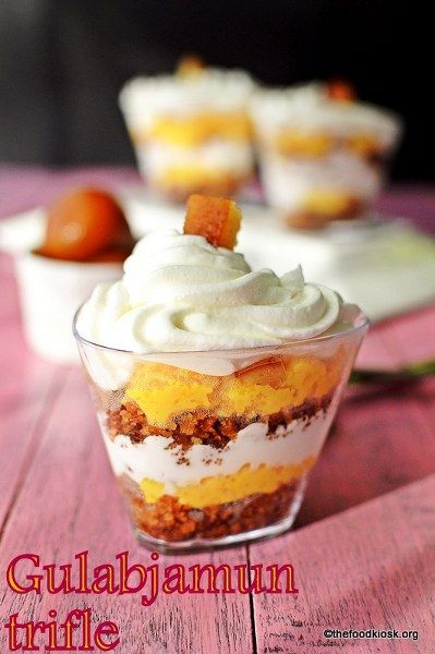 Gulab jamun trifle