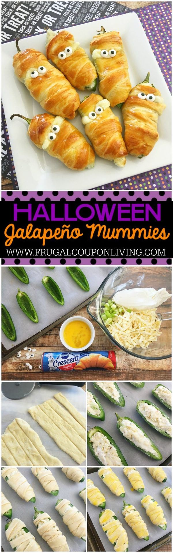 Halloween Jalapeño Mummies