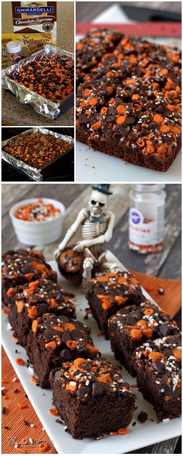 Halloween Pumpkin Brownies