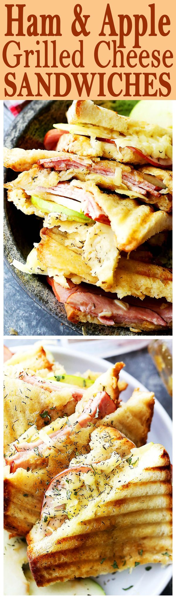 Ham and Apple Grilled Cheese Sandwiches