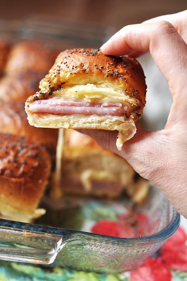 Ham and Cheese Hawaiian Roll Sandwiches