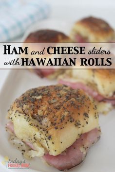 Ham and Cheese Sliders on Hawaiian Rolls