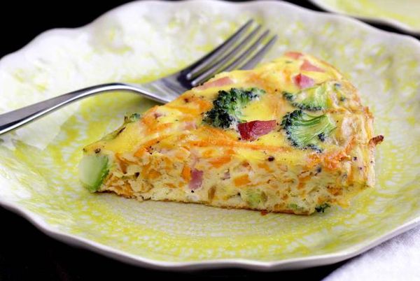 Ham, Broccoli & Sweet Potato Paleo Frittata