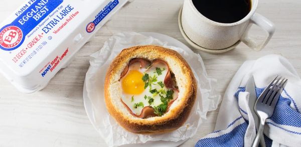 Ham, Egg & Cheese Bread Bowls