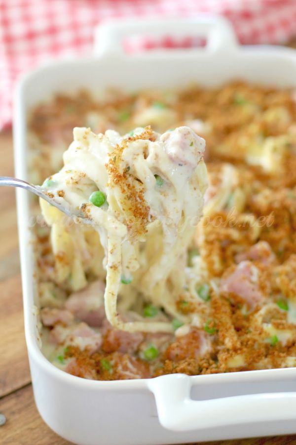 Ham Fettuccine Bake