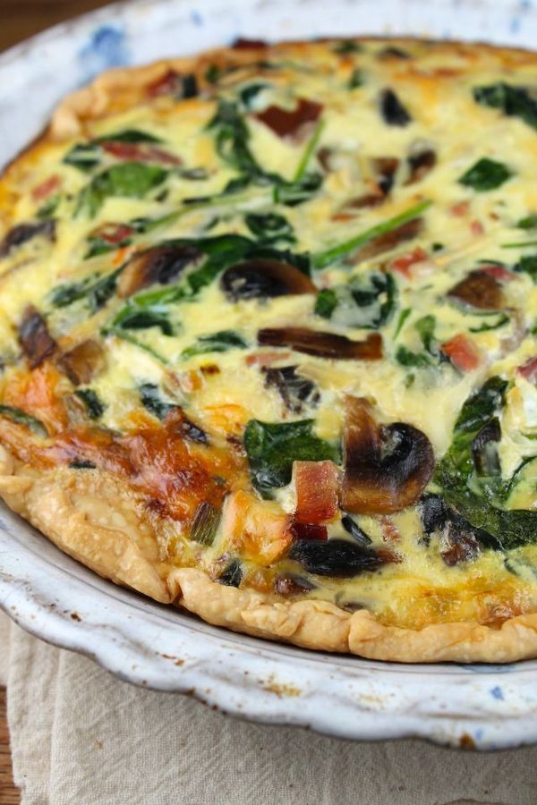 Ham, Spinach & Mushroom Quiche