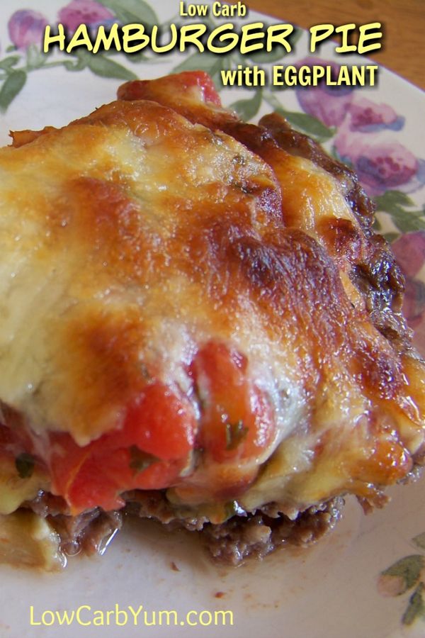 Hamburger Pie with Eggplant