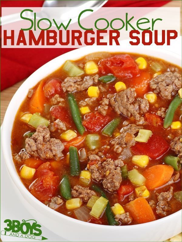 Hamburger Soup in the Slow Cooker