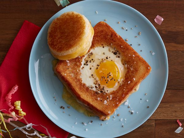 Hangover Toad-in-the-Hole Grilled Cheese Sandwich