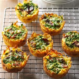 Hash Brown Quiche Cups