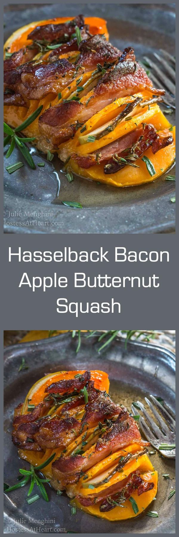 Hasselback Bacon Apple Butternut Squash