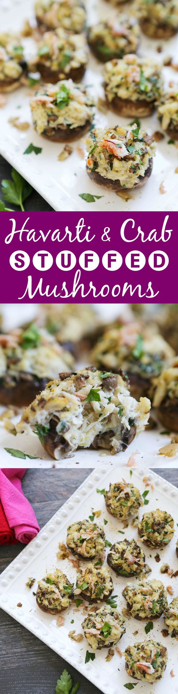 Havarti and Crab Stuffed Mushrooms