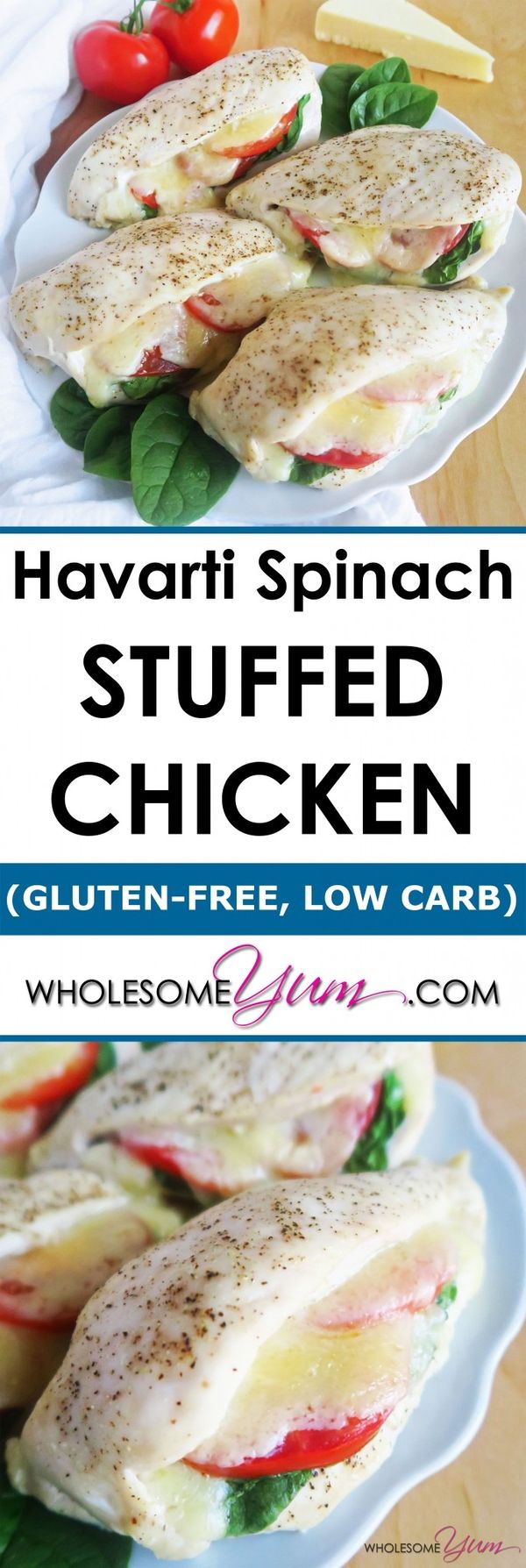 Havarti Spinach Stuffed Chicken Breast (Gluten-Free