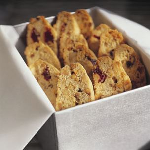 Hazelnut and Dried Cherry Biscotti