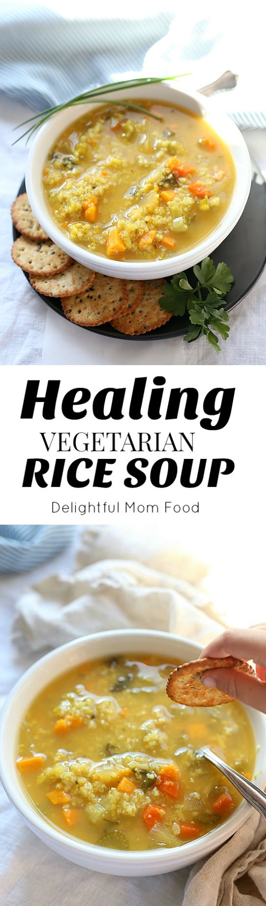 Healing Slow Cooker Rice Soup With Vegetables