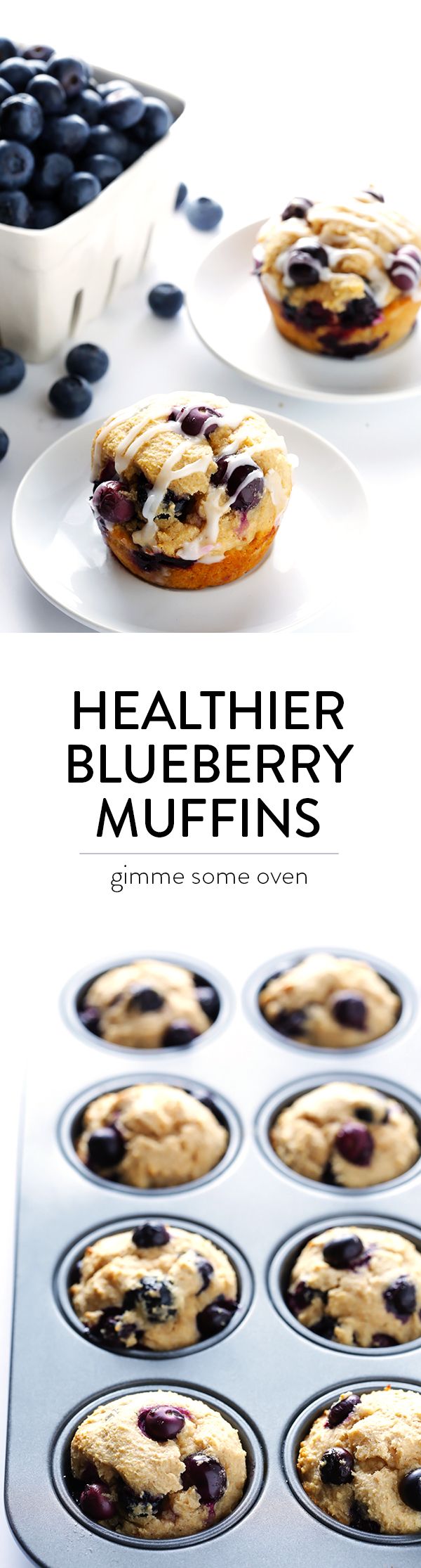 Healthier Blueberry Muffins