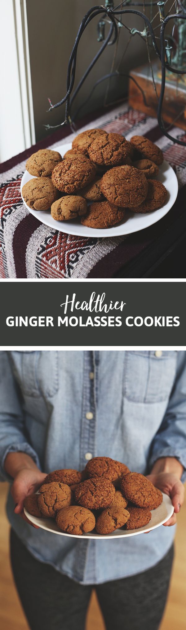 Healthier Ginger Molasses Cookies