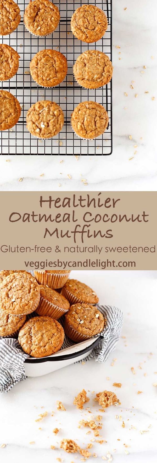 Healthier Oatmeal Coconut Muffins