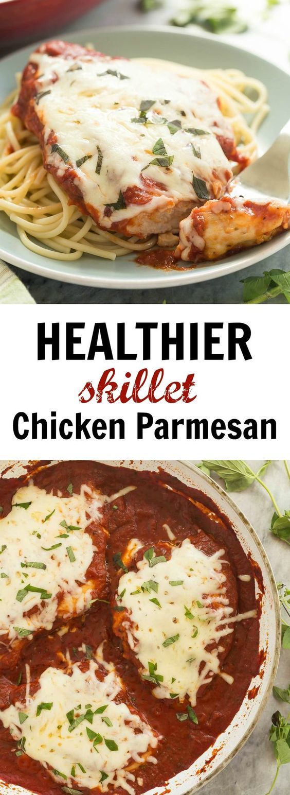 Healthier Skillet Chicken Parmesan