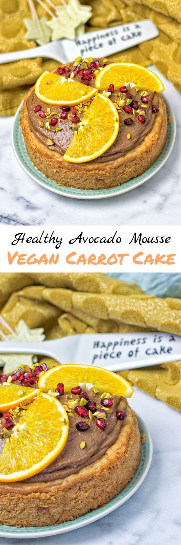 Healthy Avocado Mousse Vegan Carrot Cake