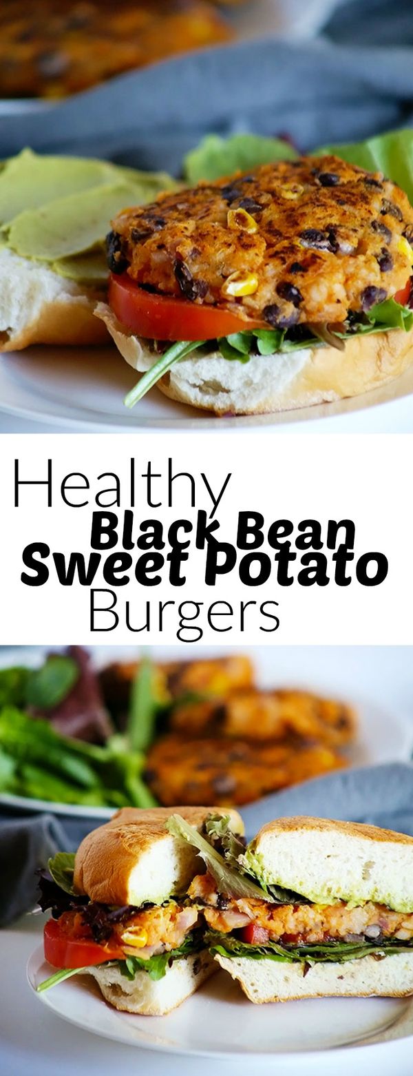 Healthy Black Bean Sweet Potato Burgers