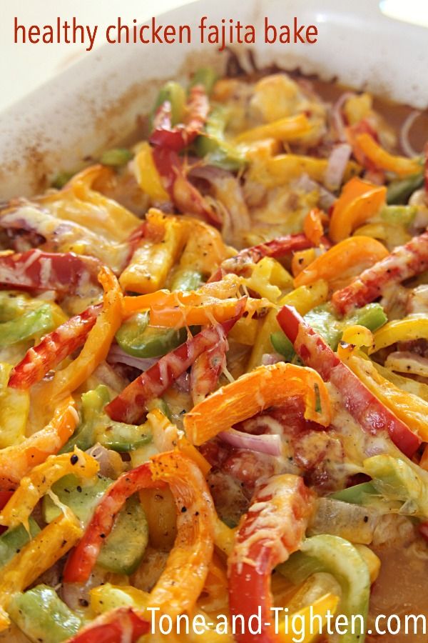 Healthy Chicken Fajita Bake