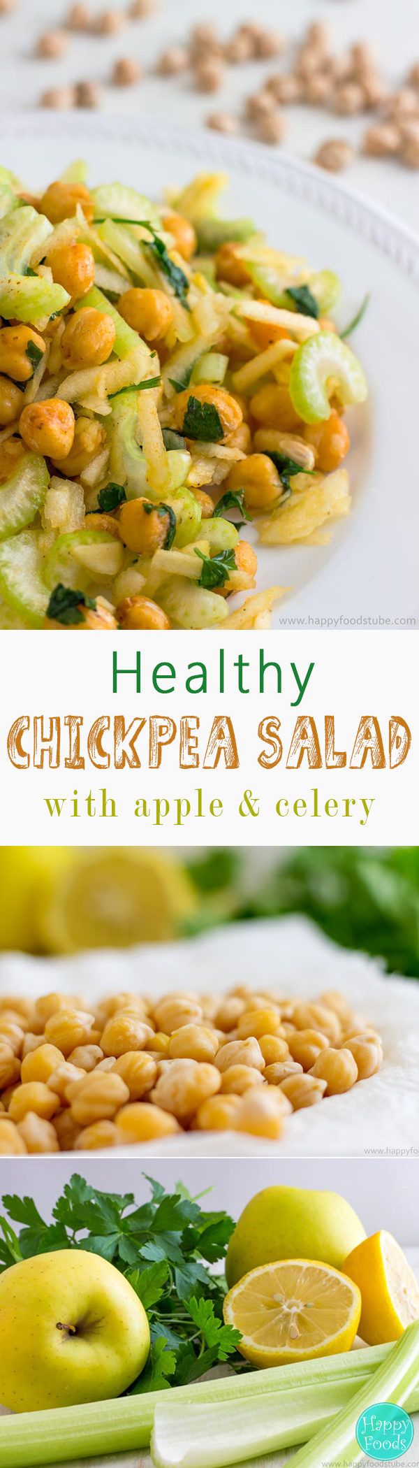 Healthy Chickpea Salad with Apple & Celery