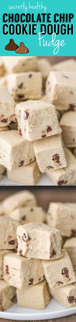 Healthy Chocolate Chip Cookie Dough Fudge