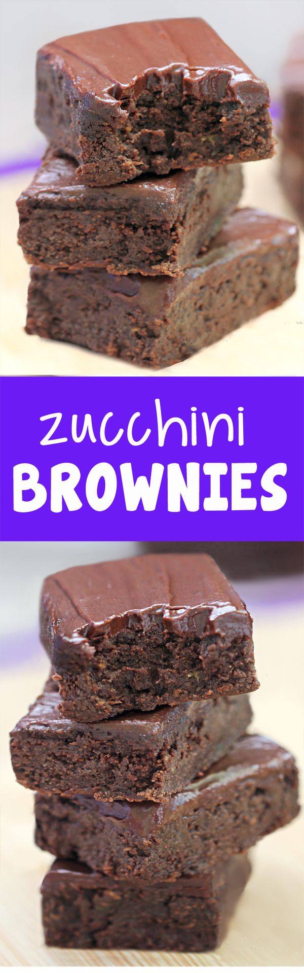 Healthy Chocolate Fudge Zucchini Brownies