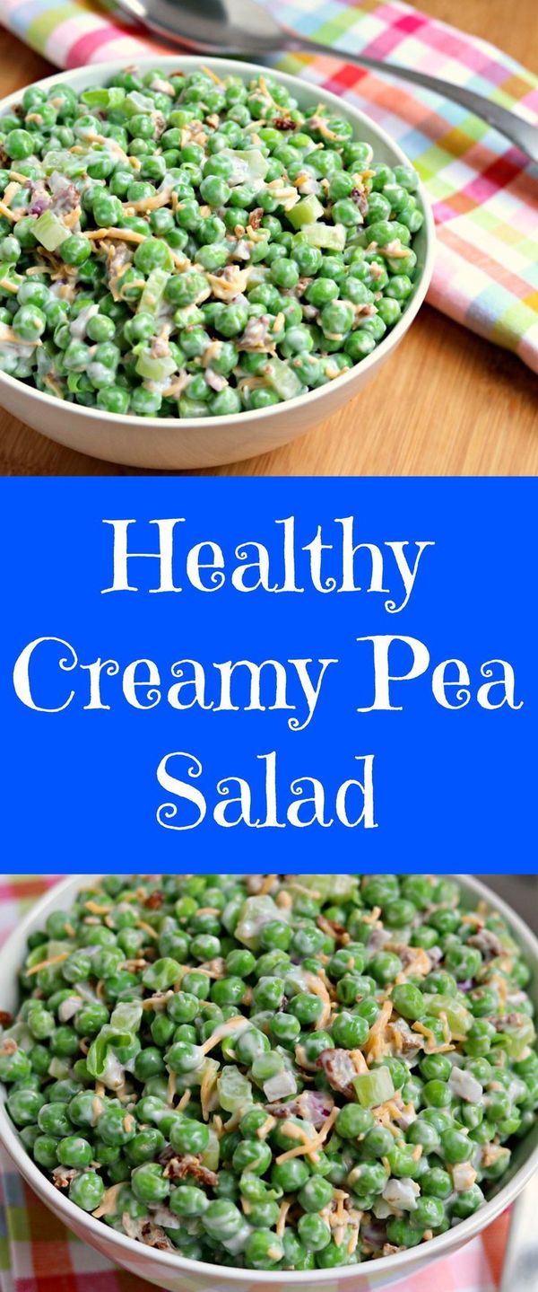 Healthy Creamy Pea Salad