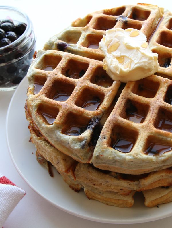 Healthy Protein Blueberry Waffle