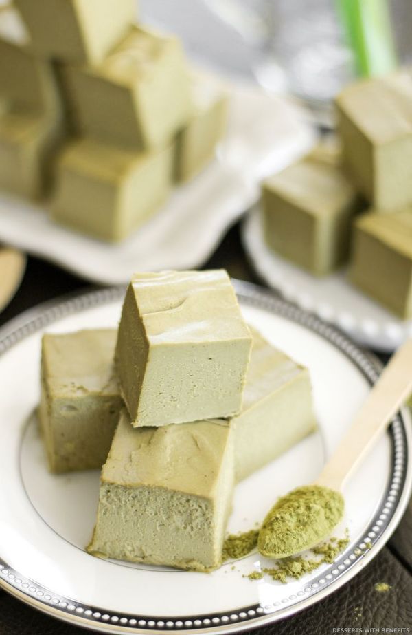 Healthy Raw Matcha Green Tea Fudge