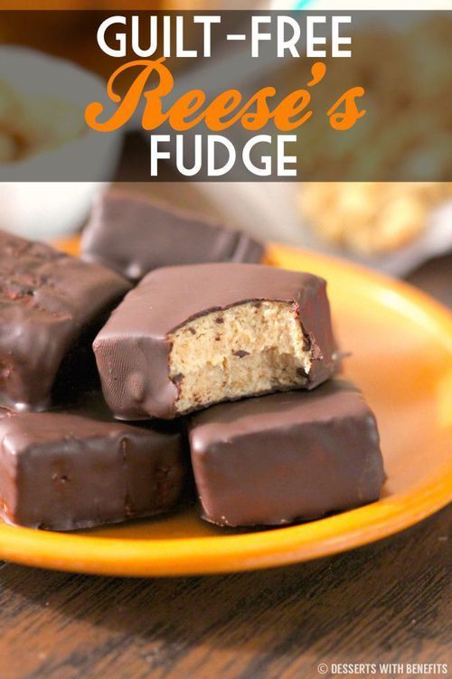 Healthy Reese's Fudge... aka Chocolate-Coated Peanut Butter Fudge! (low fat, high protein & gluten free