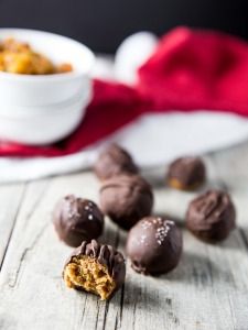 Healthy Salted Peanut Butter Buckeyes