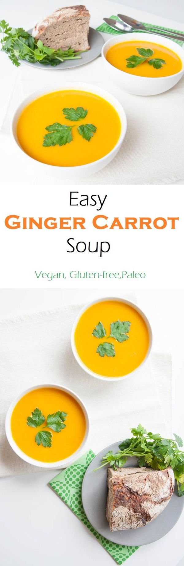 Healthy Vegan Carrot Soup with Ginger