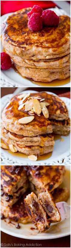 Healthy Whole Wheat Oatmeal Pancakes