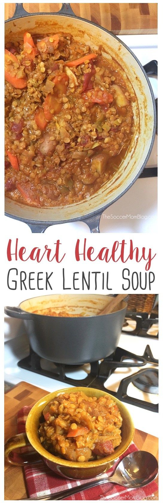 Heart Healthy Greek Lentil Soup