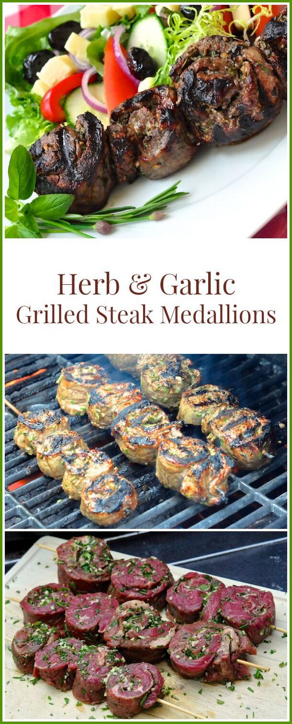 Herb and Garlic Rolled Steak Medallions