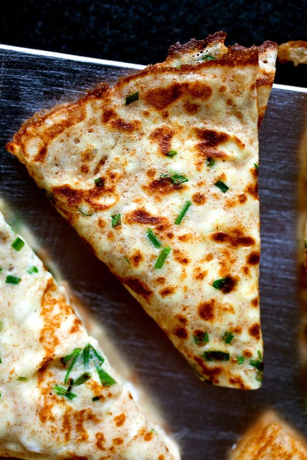 Herb Crepes With Goat Cheese Filling