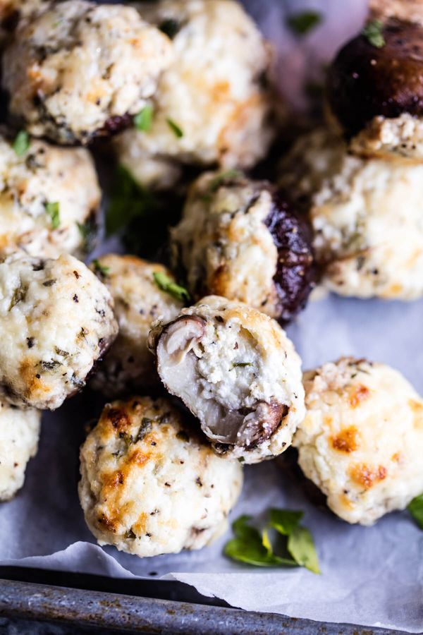 Herbed Goat Cheese Stuffed Mushrooms