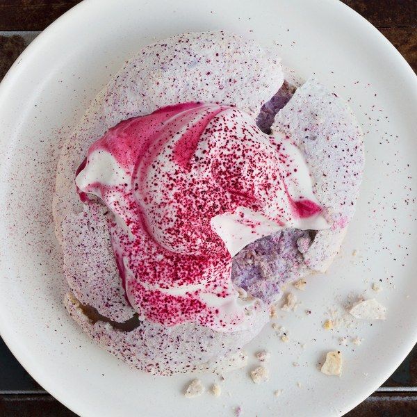 Hibiscus Pavlova with Lemon-Hibiscus Cream